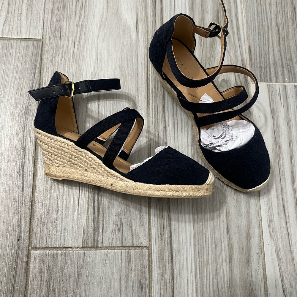 Lyndsay blue espadrille wedges - Picture 5 of 8
